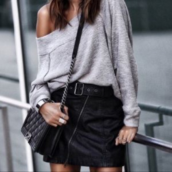 Free People Leather Mini Skirt - Picture 3 of 8